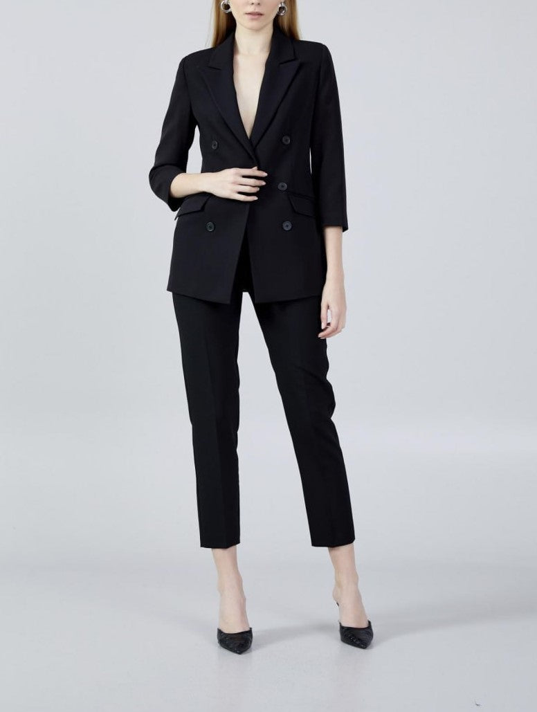 Black Flared Pants Suit Set With Blazer, Black Classic Women's Suit Set,  Black Blazer Trouser Suit for Women - Etsy